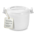 Angoily Microwave Rice Cooker: Portable Microwave Rice Steamer for Vegetable, Microwavable Pasta Cookware, Kitchen Non- Stick Pot Bacon Cooker for Cooking Soup Stews Oatmeal Steamer Food 18x18x15cm