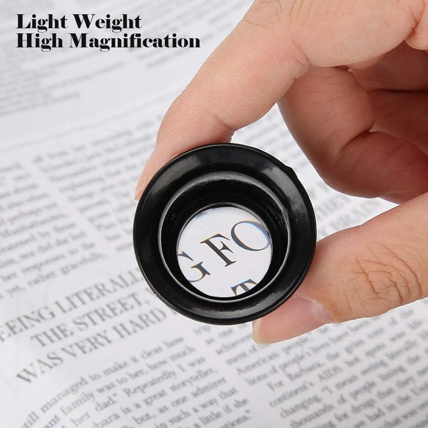 5PCS Portable Monocular Magnifier Small Magnifying Glass (10X 8X 5X 4X 3X)