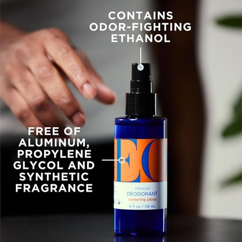 EO Organic Deodorant Spray - Citrus Scent | 4 Ounce (Pack of 3) | Made with Essential Oils for All