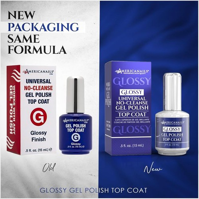 Americanails Gel Polish Top Coat - Long Lasting Dual Cure Formula for Glossy Finish | 0.5 oz