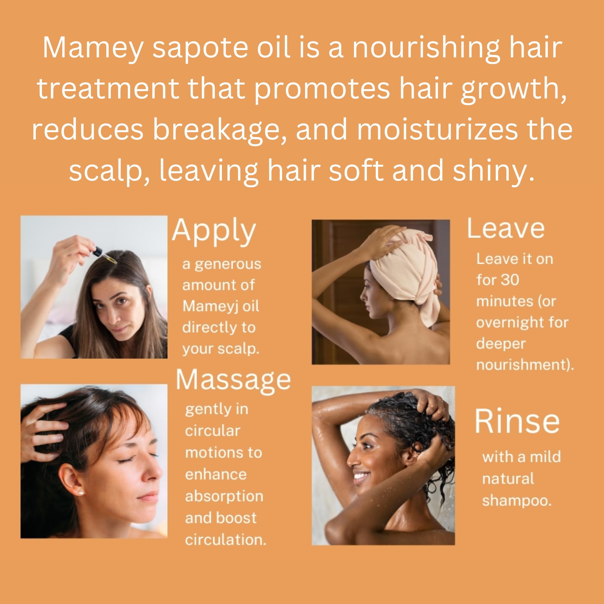 Best Nature's Cosmetics Mamey Sapote Oil Organic - revitalize dry skin and hair with deep moisture and frizz control. For curly, wavy hairs. 2 fl oz / 60ml