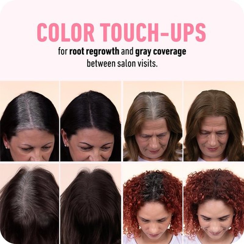 BOLDIFY Hairline Powder - Water-Resistant Root Touch-Up for Gray Coverage - 24-Hour Stain-Proof, Mess-Free - Dark Brown