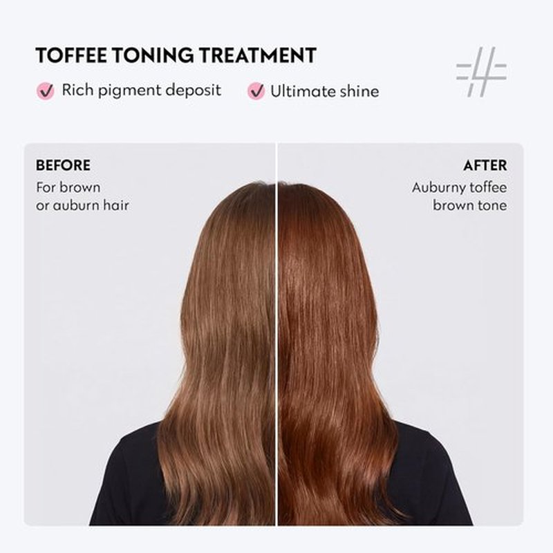 FOUR REASONS Toffee Color Mask - Hair Gloss & Color Depositing Conditioner | Vegan & Cruelty-Free, 6.76 fl oz