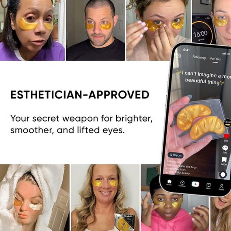 Celor Under Eye Patches - 20 Pairs for Puffy Eyes & Dark Circles - Collagen & Amino Acid Formula