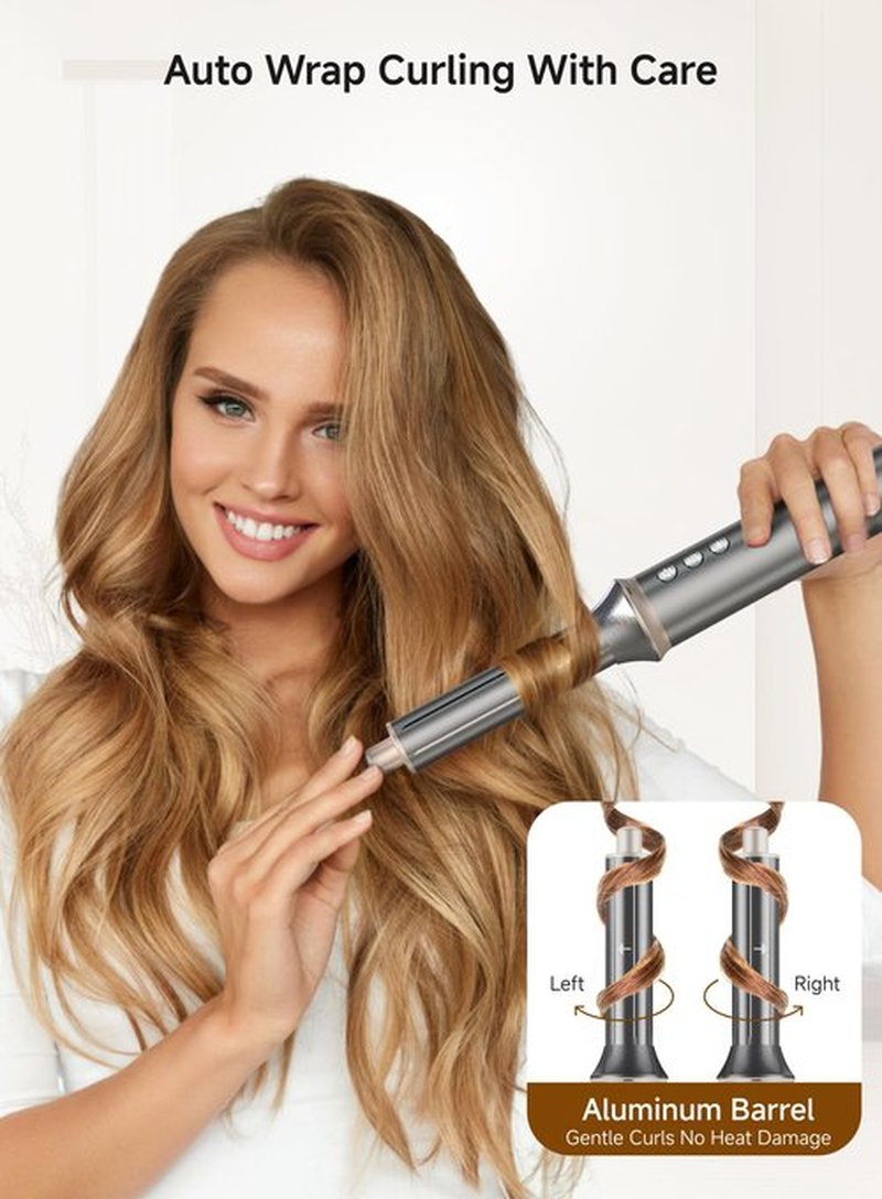 TRANXPHIT 5-in-1 High Speed Hair Dryer Brush – Ionic Hot Air Brush Styler Set for Fast Drying, Straightening, Curling & Volumizing – Lightweight Travel Design Hair Styling Tool