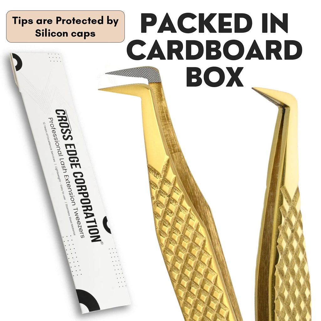 My Lash Tools Fiber Tip Lash Tweezers for Eyelash Extension Curved 90 Degree Angle Boot Tweezer Best for Volume, Individual Isolation & Classic Lashes Stainless Steel Lash Supply (CEC-F08/04)