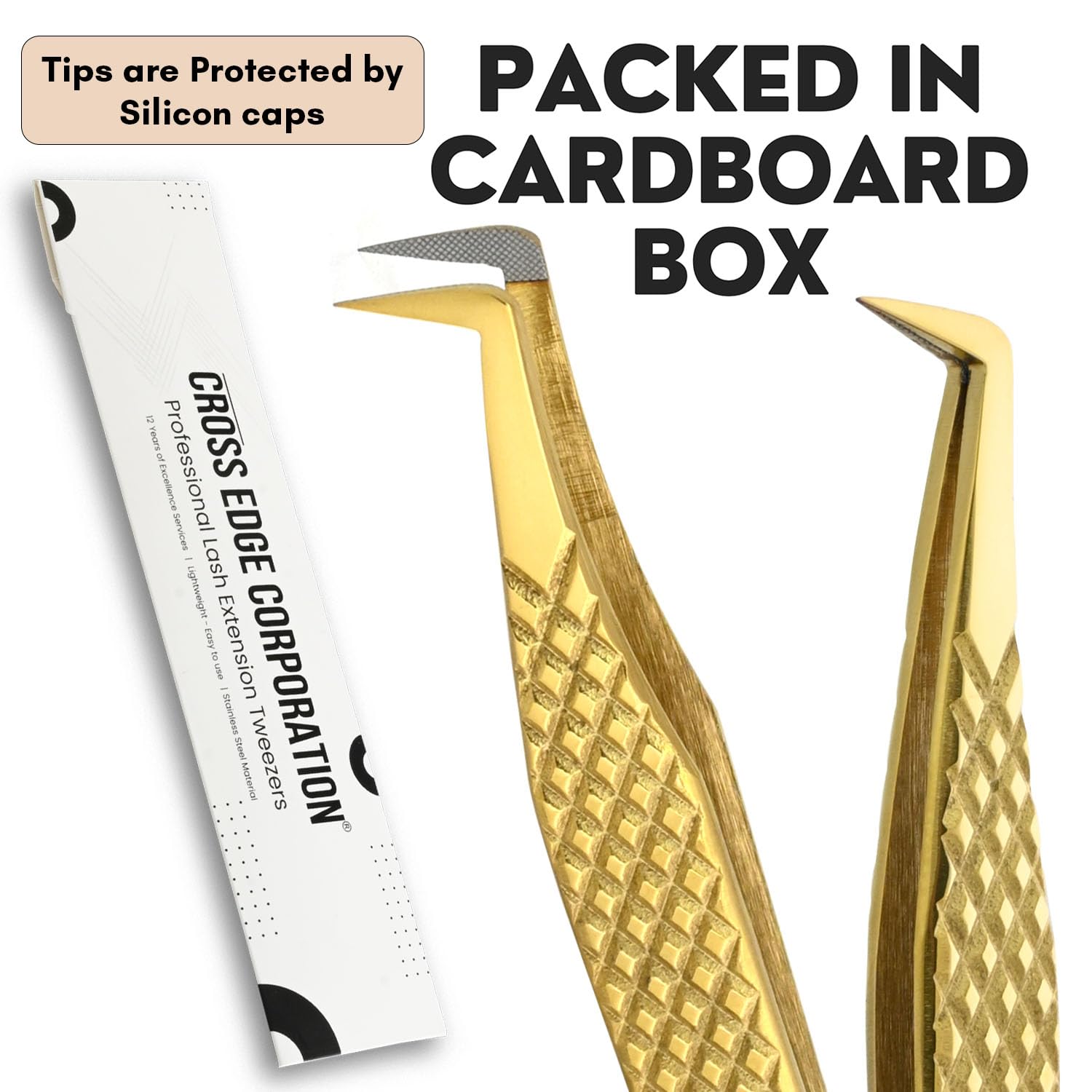My Lash Tools Fiber Tip Lash Tweezers for Eyelash Extension Curved 90 Degree Angle Boot Tweezer Best for Volume, Individual Isolation & Classic Lashes Stainless Steel Lash Supply (CEC-F08/04)