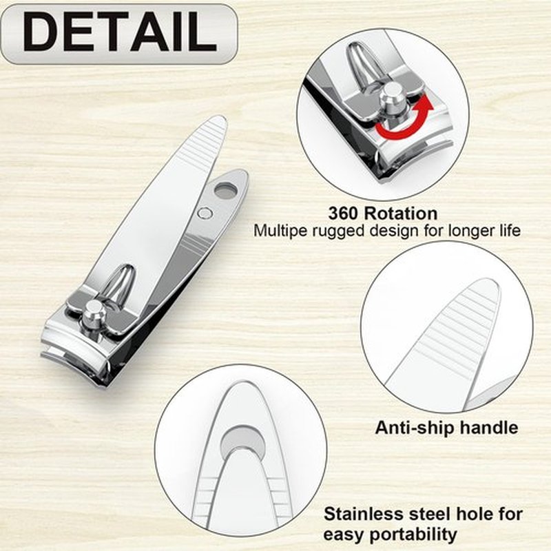 30 Pieces Nail Clippers Flat Toenail Clippers Stainless Steel Toenail Clippers Manicure Pedicure Sturdy Trimmer Set for Men and Women