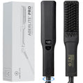 Aberlite Pro Professional Beard & Hair Straightener - Advanced Ionic & Anti-Scald Heated Brush - Pain-Free Conditioning - Straightening Comb for Men - for All Beard Types