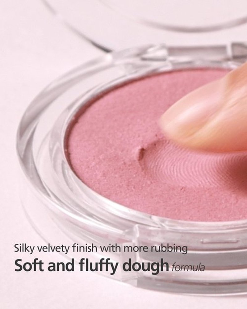 THESAEM Jelly Blusher - PK01 Sweet Petal Daily Muted Pink - Korean Watercolor Blush Cushion Velvet Finish - Long-Lasting Vibrant Cheek Color with Smooth Blending Formula, 0.21oz