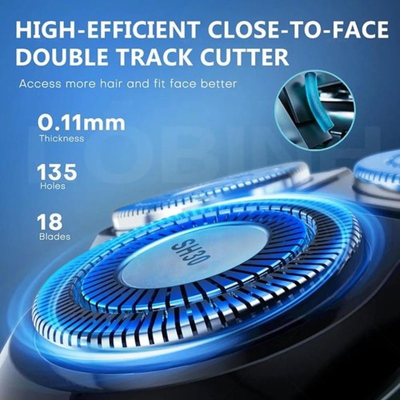 Philips Norelco SH30 Replacement Heads - Upgraded Double Blades for Series 3000/2000/1000 | 6 Pack