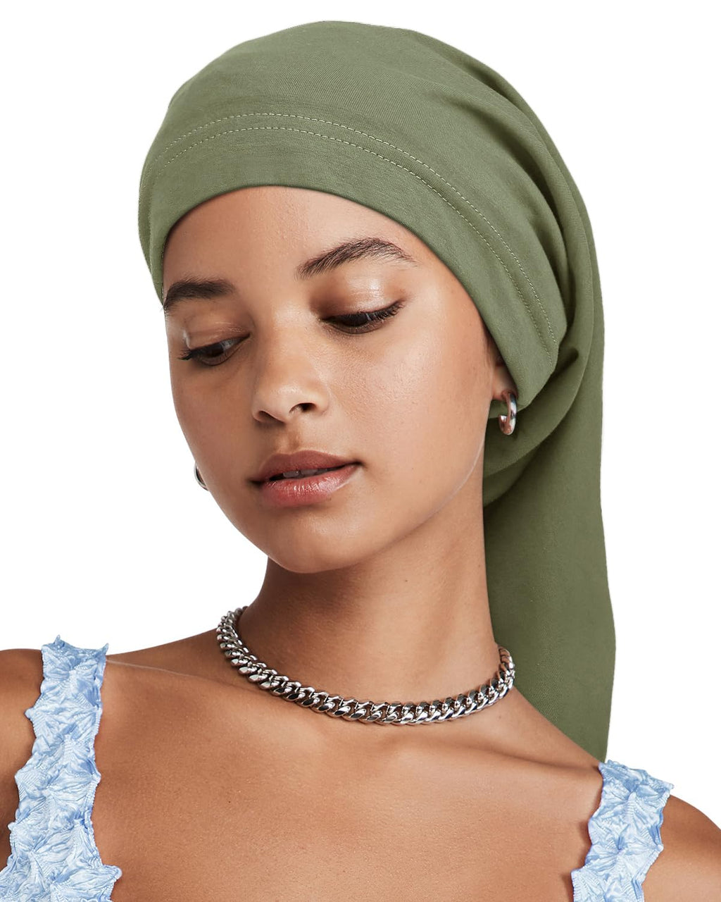 Winitas Long Hair Bonnet for Sleeping Silk Satin Lined Adjustable