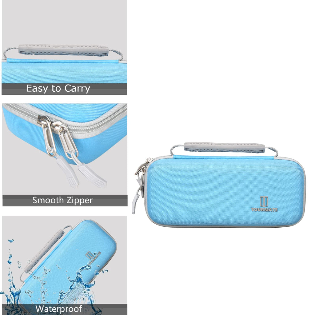 Tourmate Hard Case for Waterpik Cordless Express Water Flosser,Travel Case for White WF-02 (Only Box) (Blue)