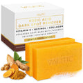 VALITIC Kojic Acid Soap - Turmeric Soap for Dark Spots for Face and Body - Exfoliating Bar for Hyperpigmentation, Skin Tone Corrector with Retinol, Vitamin C, Collagen and Hyaluronic Acid - 2 Pack