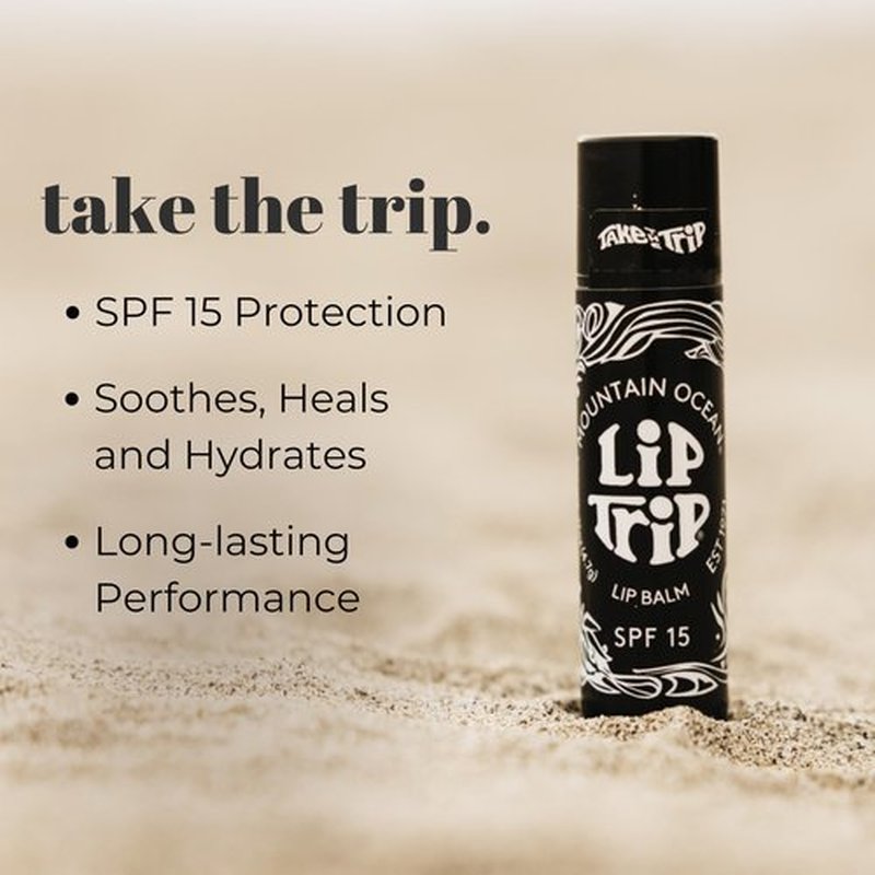 Mountain Ocean The Original Skin Trip SPF 15 Lip Balm, .17 Oz Tube (Pack of 12), Maximum Protection, Hydrating Lip Moisturizer, with Lanolin, Beeswax & Coconut Oil (New Look, Same Formula)