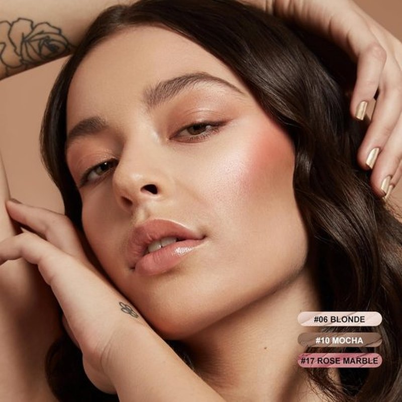 FOCALLURE Cream Contour Sticks Set - 3 Pcs with Highlighter, Bronzer & Blush | Non-Greasy, Long-Wear, Lightweight Finish - Light-Medium