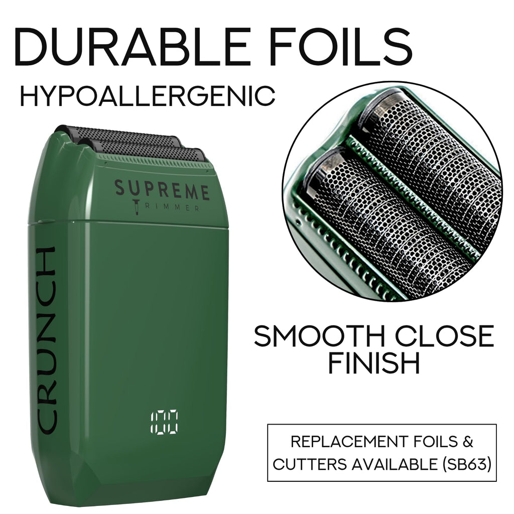 Supreme Trimmer Vader Trimmer & Crunch Foil Shaver Barber Haircutting Kit | Professional DLC T-Blade Beard Trimmer & Waterproof IPX6 Shaver Set | Red