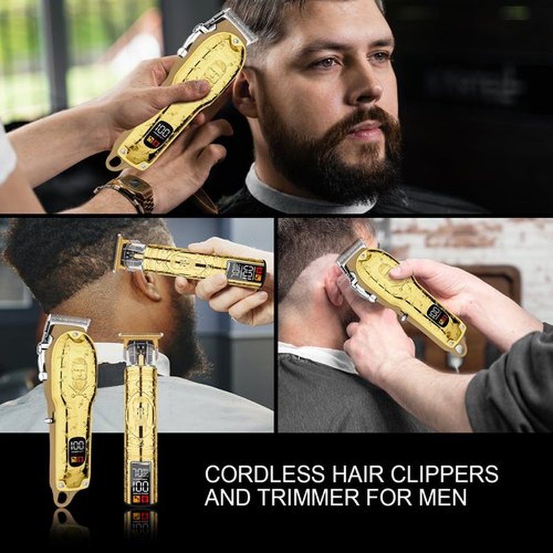 LQT Rechargeable Hair Clipper for Men - Cordless Grooming Tool with Long-Lasting Battery, LED Display, Precision Durable Blades, Low Noise Trimmer, Perfect for Beard and Hair Grooming (Man)