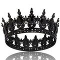 COCIDE Black Crowns for Women Gothic Tiaras for Women Emo Crown Dark Queen Princess Tiara Crystal Rhinestones Halloween Birthday Party Hair Accessories