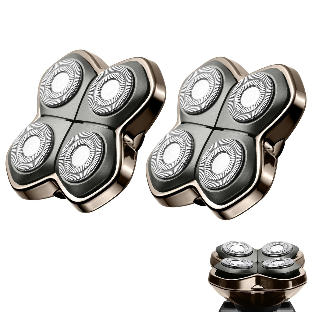 Replacement Blade Shaver PRO 4 Head for Skull Pitbull Shaver, 2Pack