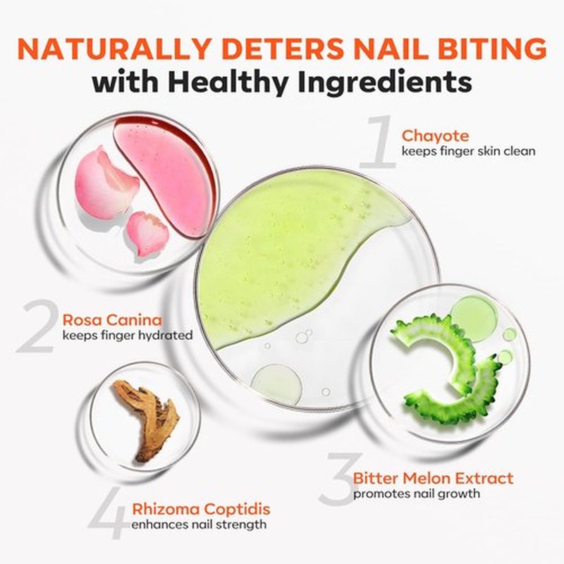 modelones Nail Biting Treatment for Kids 2 Pcs Nail Biting Prevention for kids Quick Dry Thumb Sucking Deterrent Bitter Stop Nail Biting Pen No Bite Nail Polish Sets 0.58 Fl Oz