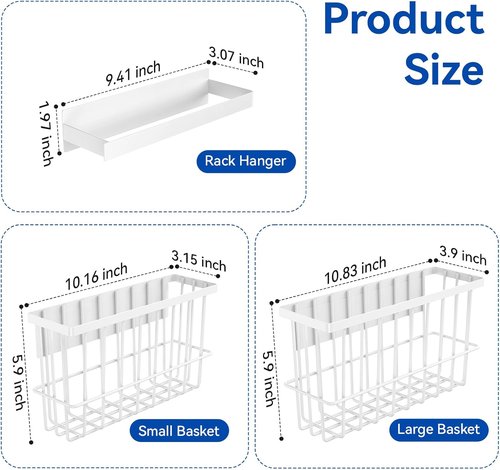 Skiennix Magnetic Dryer Ball Holder - Laundry Room Organization & Storage Solution | White Lint Bin
