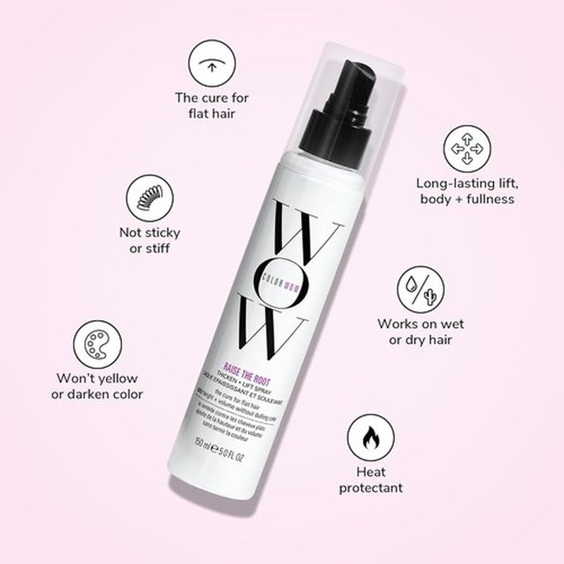 COLOR WOW Raise The Root Thicken + Lift Spray - All-Day Volume for Fine Hair | Non-Dulling Formula