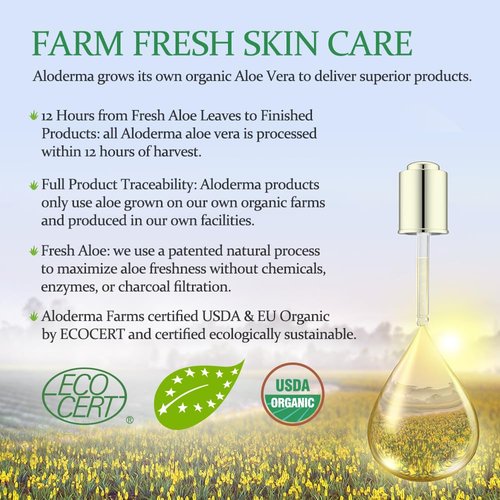 Aloderma Firming & Nourishing Facial Wash Made with Organic Aloe Vera - Moisturizing Face Wash for Dry, Aging Skin, Replenishing Aloe Vera Facial Cleanser for Women & Men - Hydrate, Rejuvenate, 4.2oz