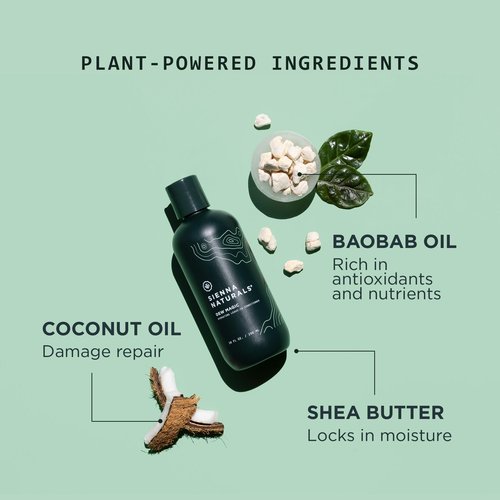 Sienna Naturals - Dew Magic Leave-In Conditioner - Anti Frizz - Lightweight Hydration - Strengthens, Softens & Protects w/Baobab & Coconut Oil - Vegan - Great for Curly Hair - 11oz