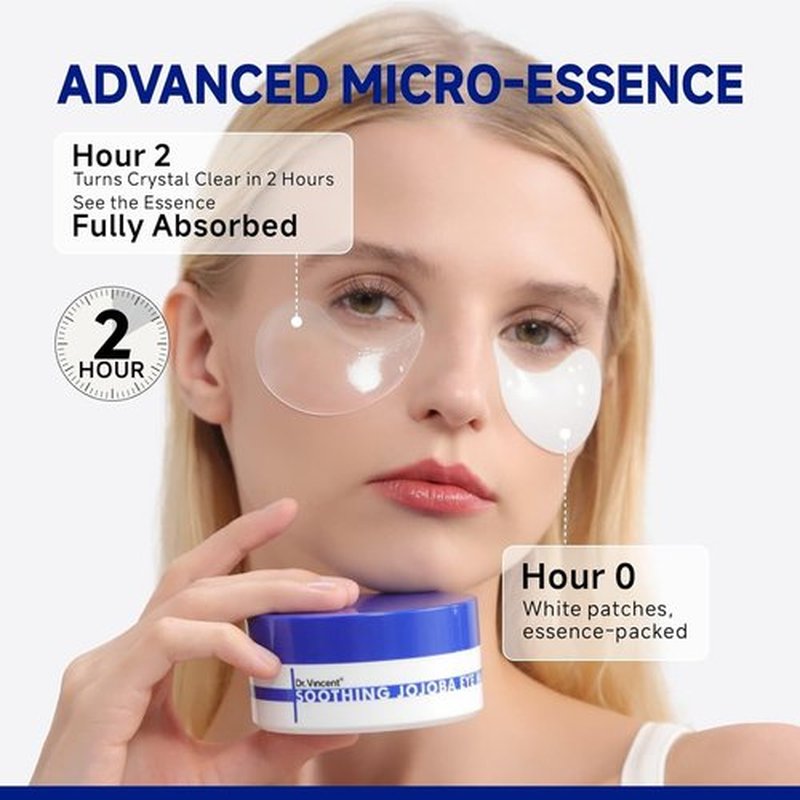 Regine Switzerland Peptide Jojoba Under Eye Patches - Instant Dark Circle Reduction & Puffiness Relief, 60 Hydrating Masks