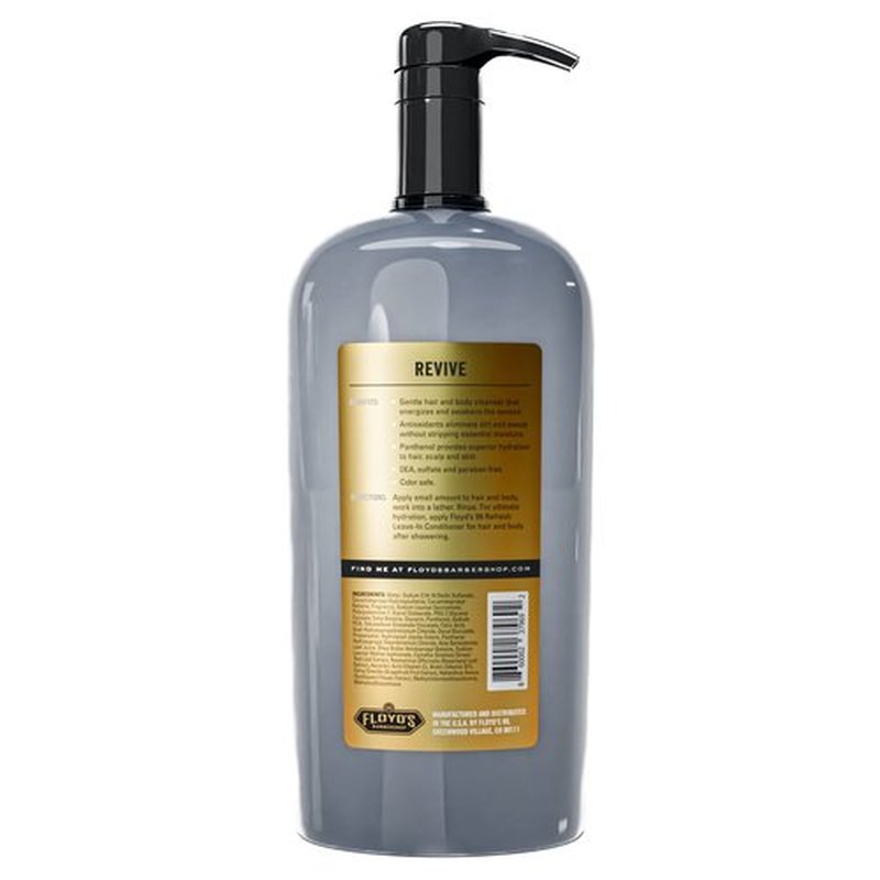 Floyd's 99 Revive 3 in 1 Men's Body Wash - Men's Shampoo, Body Wash, & Face Wash All-in One - Triple Action Formula - Moisturizing - 33 oz.
