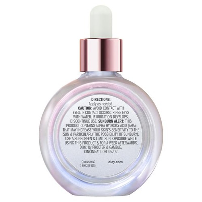 Olay Super Serum Night Repair, Fragrance-Free - Niacinamide, Peptide, Salicylic & Lactic Acid, Glycerin - 5-in-1 Skin Care Benefits - Hydrating, Evens Tone, Reduces Dark Spots, Anti-Aging, 1.7 Oz