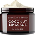 Brooklyn Botany Lip Scrub Exfoliator 1 oz – Lip Moisturizer for Dry Lips and Chapped Lips – Gentle Lip Exfoliator for Smooth and Brighter Lips – Coconut Flavor