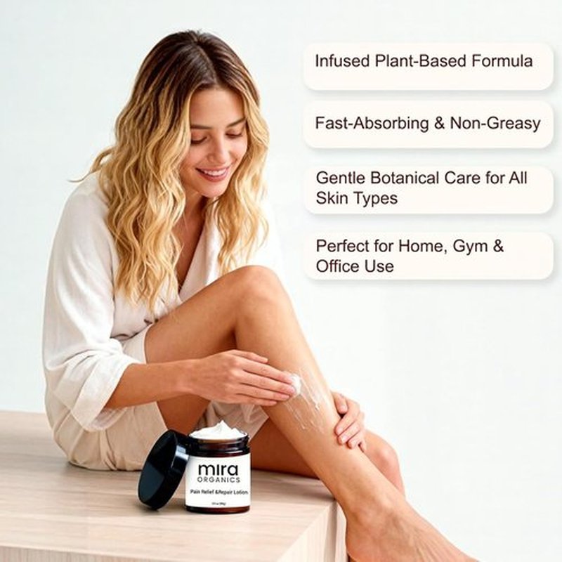 Mira Skin Relief & Repair Cream - Intense Moisturizer with Botanical Blends for Face & Body Hydration