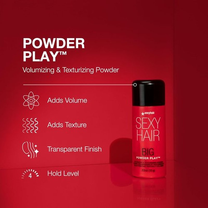 SexyHair Big Powder Play Volumizing Powder - Colorless, Fragrance-Free, 0.53 Oz for Instant Lift