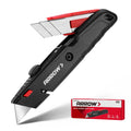 ARROW Retractable Box Cutter, Quick Change Utility Knife with 3 Blades