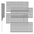 60 Pieces Hair Perm Pods Plastic Perming Rods Cold Wave Rods Curlers Hair Rollers with 1 Pieces Steel Pintail for Hairdressing Styling(Grey, 1.5 Cm/0.59 Inch)
