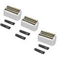 3 pack Professional Replacement Foil and Cutters for BaBylissPRO Barberology Double Foil Shaver, Compatible with BaBylissPRO Barberology FXFS2 Shaver，silver
