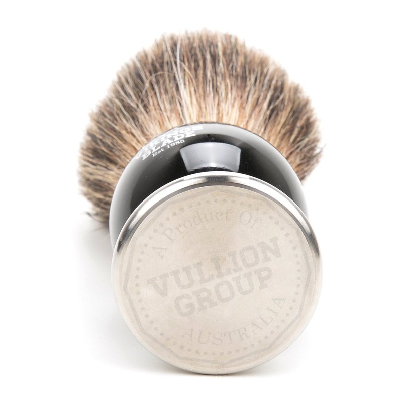 VIKINGS BLADE Luxury Shaving Brush for Men - Ultra Heavy Acrylic & 316L Steel Handle, Dark Stallion Color