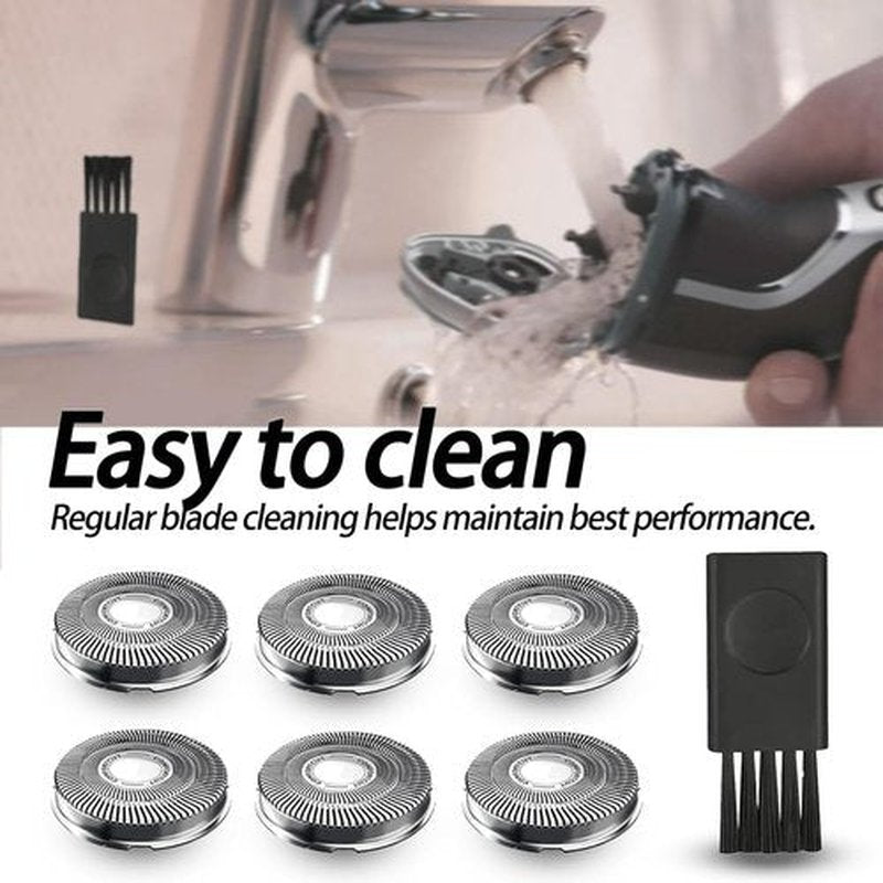 SH30/52 Replacement Blades - Precision Dual-Ring Shaving Heads with Titanium Coating | 6-Pack for Series 1000, 2000, 3000 & PTxxx Razors