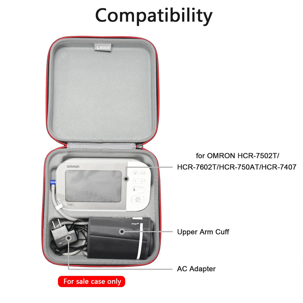 RLSOCO Carrying Case for OMRON Platinum/Gold/7 Series/10 Series/M6 Upper Arm Blood Pressure Monitor - Fits for OMRON BP5450/BP5350/BP7350/BP7450/HEM-7360-E (Case Only)
