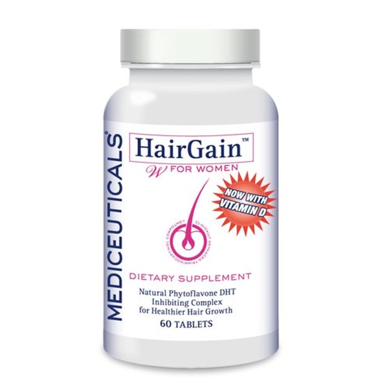 Therapro MEDIceuticals HairGain Dietary Supplement Natural Phytoflavone DHT Inhibiting Complex for Healthier Hair Growth, Vitamin D (w/Sleek Comb) Gain Pills Tablets Vitamins (60 Tablets for Women)