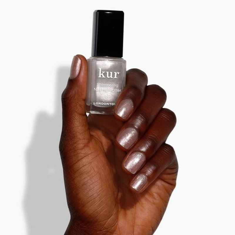 LONDONTOWN Shimmer Nail Highlighter - Iridescent Finish Nail Polish Treatment | Vegan & Cruelty-Free, Multi-Tonal White - 0.40 fl oz