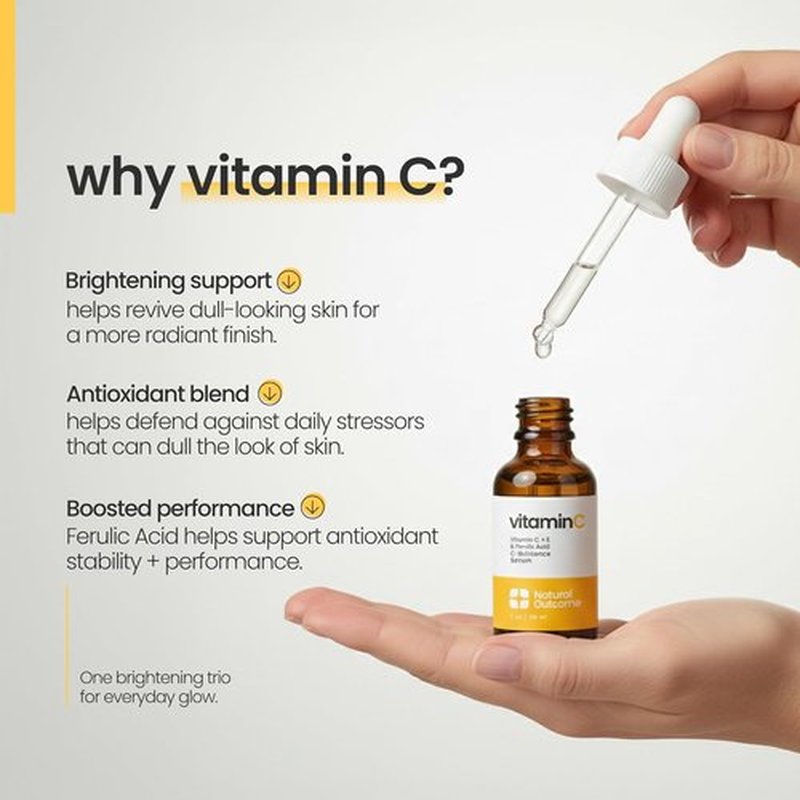Skiennix Vitamin C Serum - Anti-Aging Radiance Restoring Formula with Vitamin E & Ferulic Acid | 1 Oz