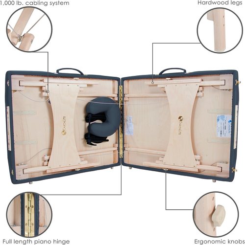 EarthLite Harmony DX Portable Massage Table Package - Includes Face Cradle & Carrying Case | 30" x 73" - Agate