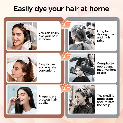 Black Hair Dye Shampoo, Hair Color Shampoo for Women and Men, Long-Lasting Hair Dye Herbal Ingredient Shampoos for Grey Hair Coverage 17oz