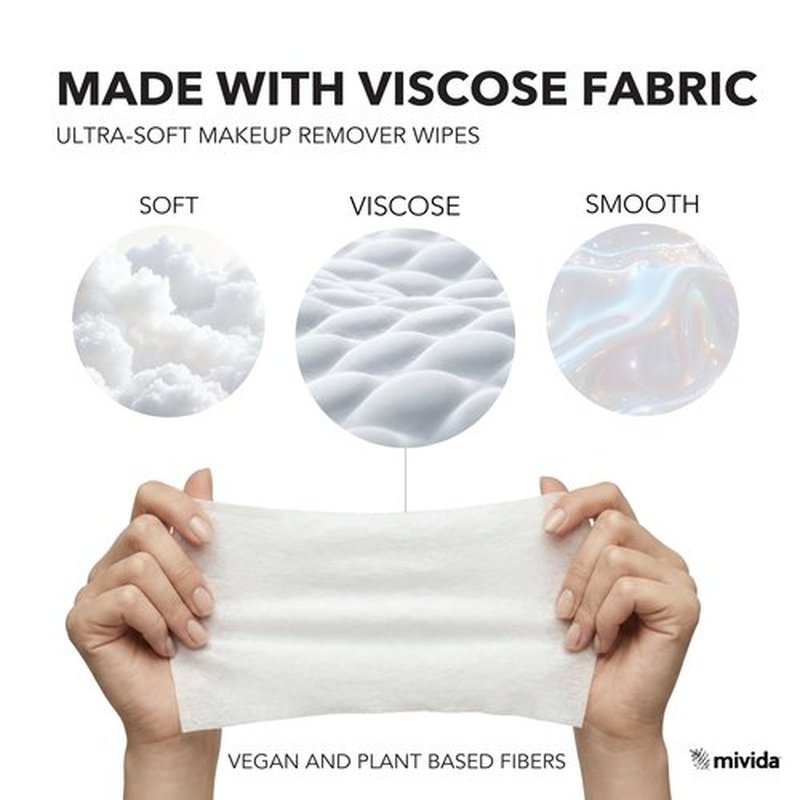 mivida100 Count Hypoallergenic Makeup Remover Wipes Individually Wrapped with Vitamin E | Dermatologist Tested Alcohol-Free, Fragrance-Free face wipes Individully Wrapped