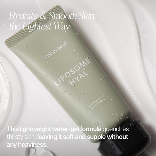 shaishaishai LIPOSOME HYAL Cica Deep Hydration & Moisture Care Face Cream, Lightweight Formula for Instant Cooling & Soothing Relief, Non-Greasy Formula for Dry & Redness-Prone Skin, 1.69 fl oz