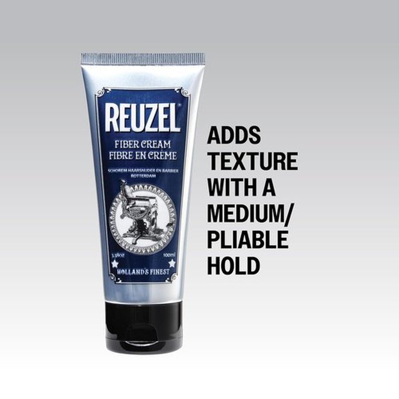 Reuzel Fiber Cream - Low Shine Finish for Textured Styles | 3.38 oz