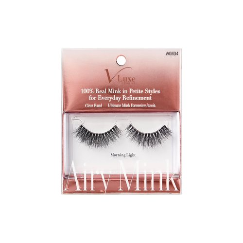 i•ENVY Airy Mink False Eyelashes, 100% Real Mink Fake Eye Lash, Lightweight Superfine Clear Band for Natural Look, Classic Styles, Easy Apply & Comfort (Morning Light)